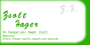 zsolt hager business card